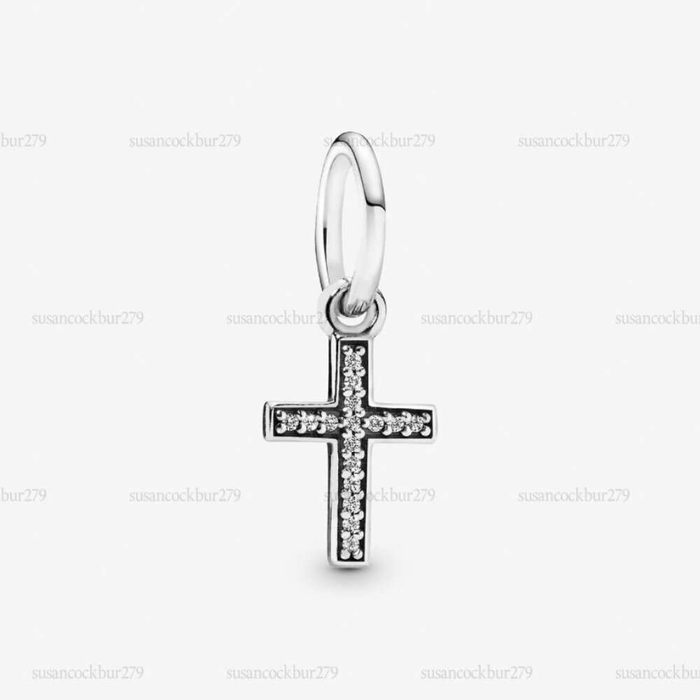 Pandora Symbol Of Faith Cross Dangle Charm with Clear CZ|Pendant